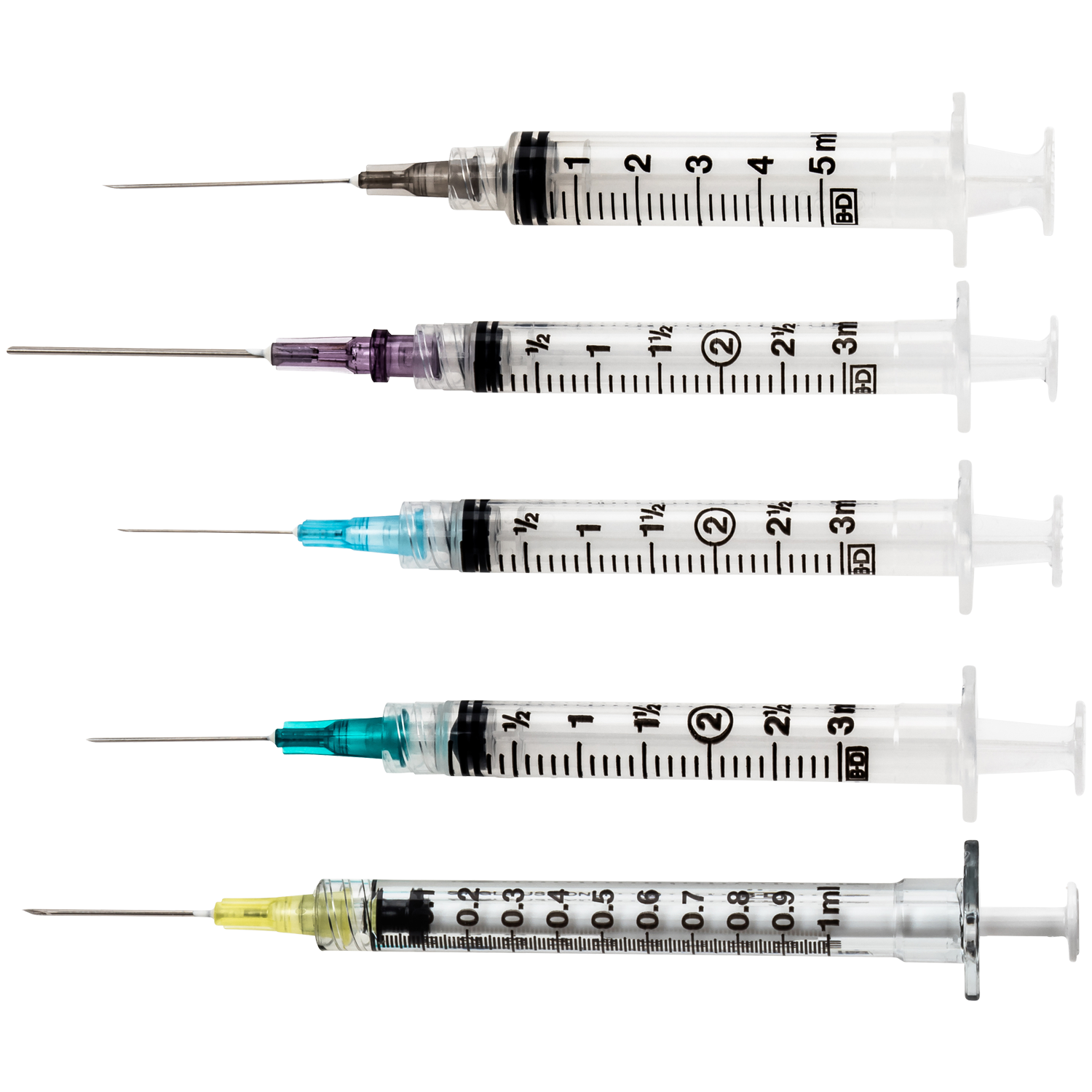 BD Tuberculin Syringe With Permanently Attached Needle 27 G X In 